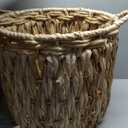 Household Essentials Brown Tall Round Wicker Storage Basket 19'' x 25''