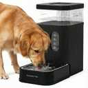 Gardner Pet 2.2 Gallon Automatic Dog Water Bowl Dispenser 8.5L Gravity Water Feeder with Stainless Steel Bowl & Maifan Stone Filter, BPA-Free for for Cats and Dogs (Black, 2.2 Gallon)
