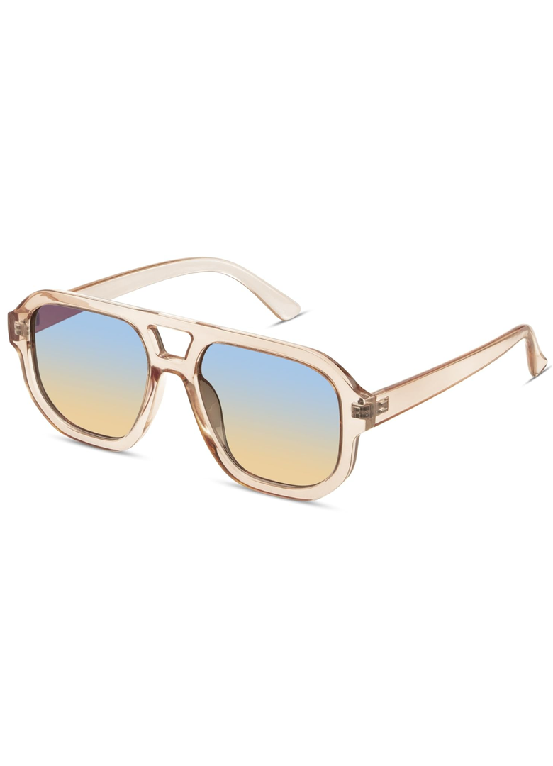 livho Trendy Polarized Square Aviator Sunglasses Women Men Square Eyewear Frame, Retro Sun Glasses for Women Men 2025 Shades
