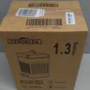 CEROELDA Small Trash Can with Lid-5L/1.3 Gal,Stainless Steel Outdoor Dog Poop Garbage Can-Farmhouse Retro Metal Waste Bin w/Step Pedal for Bathroom Bedroom Office-Soft Close-Black