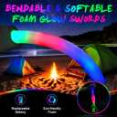 wellent 64 Pack Foam Glow Sticks, Bulk LED Foam Sticks, Foam Light Up Sticks with 3 Mode Colorful Flashing, Glow Party Supplies, Glow Sticks Bulk Party Pack for Wedding, Birthday, Concert, Halloween