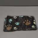 SORKUT 1 Pack 3 Puppy Dog Blankets Super Soft Warm Sleep Mat Fluffy Premium Fleece Pet Blanket Flannel Throw for Dog Puppy Cat - Paw Print Beige/Pink/Brown Small(23"x15")