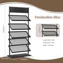 5-tier Floor Tile Display Stand, Retail Display Rack for Tile, Height-59in