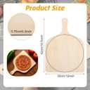 4 Pcs Wood Pizza Peel, 12 Inch Natural Cutting Board with Handle Large Cutting Board Pizza Spatula Paddle for Restaurant Baking Homemade Bread Fruit Vegetables Cheese