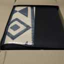 Wallona Outdoor Rugs 9x12 ft Patio Waterproof Clearance Indoor Outdoor Large Carpet for Patio Plastic Straw Reversible Area Rugs Mat for RV, Camping, Balcony, Beach, Picnic, Porch, Boho Black & Beige