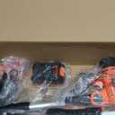 VARSK 12 Inch 20V Cordless Weed Wacker with Automatic Line Feed, 2 in 1 String Trimmer and Edger, Includes 2 X 2.0Ah Batteries/1 X Charger/6 X Replacement Spools, Weed Eater for Lawn, Garden, etc (Light Orange)