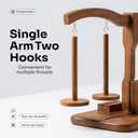 Wooden Yarn Spindle Holder | Anti-Tip Yarn Spool Stand for Knitting & Crocheting | Portable Yarn Storage for Crafters, Weavers, Handmade Enthusiasts.