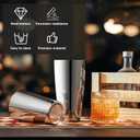 WOTOR Boston Cocktail Shaker Set for 3, 18 oz & 28 oz Stainless Steel Weighted Shaker Tins, Professional Bar Tools for Bartender, Metal Mixer for Martini & Cocktails (Silver)