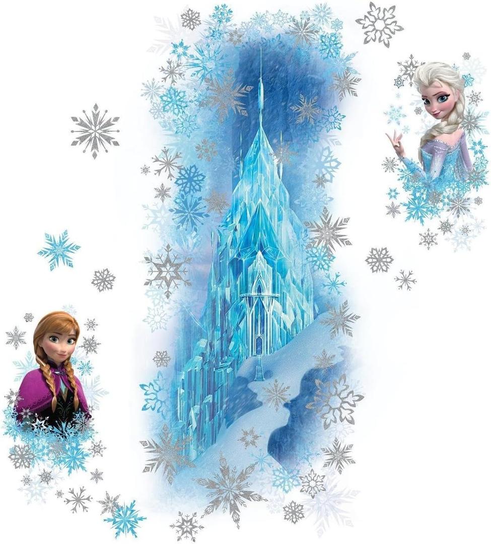 RoomMates RMK2739GM Disney Frozen Ice Palace with Elsa and Anna Peel and Stick Giant Wall Decals