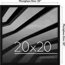 Americanflat 20x20 Picture Frame with Polished Plexiglass - Streamline Collection - Thin Border Square Frame for Wall Display - Hanging Hardware Included - Black