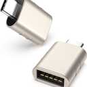 Syntech USB C to USB Adapter Pack of 2 USB C Male to USB3 Female Adapter Compatible with iPhone 17 Pro Max MacBook Pro Air 2024 iMac iPad mini Pro, Other Type C or Thunderbolt 4/3 Devices, Starlight