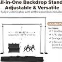 10x10Ft Double Crossbar Backdrop Stand, Heavy Duty Pipe and Drape Stand, Wedding Backdrop for Photography Backdrop, Party, Event, and Ceremony Decorations