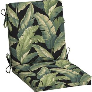 ARDEN Outdoor Midback Chair Cushion, 18 x 16.5, Water Repellent, Fade Resistant 18 x 16.5, Onyx Cebu
