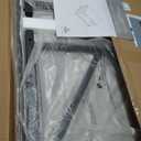 EXCEFUR Black Coffee Table, Modern Wood and Metal Living Room Table with Storage Shelf, 47 Inch