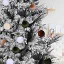 SUPREME XMAS 12 Pcs Christmas Tree Ornaments Set, 80mm/3.15in Large Velvet Christmas Ornaments for Xmas Tree Decorations Shatterproof Hanging Flocked Balls Ornaments Holiday Party Indoor Home Decor