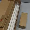 KAMANINA White Curtain Rods for Windows 48 to 84 Inch, Adjustable Single Curtain Rod 32 to 86 Inch(2.6-7.1ft), 3/4 Inch Splicing Drapery Rods with Twisted Cage Finial