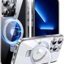 Chicfun 3-in-1 [Magnetic+Kickstand+Ring Holder] for iPhone 14 Pro Max Case Stand Ring Holder Compatible with MagSafe, Military Shockproof Protective iPhone 14 Pro Max Phone Case Kickstand Cover (Clear)