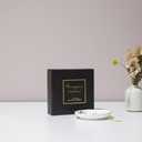 COLLECTIVE HOME - Ceramic Jewelry Tray, Decorative Trinket Dish for Rings Earrings Necklaces Bracelet Watch Keys, Birthday Mother's Day Christmas Gift for Women, 4.75", White Surface (V)