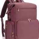 CEI-CEI Neoprene Diaper Bag Backpack with Changing Pad, Large Newborn Baby Maternity Bags Travel Tote with Insulated Pockets (Pink)