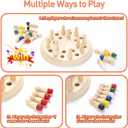 Wooden Memory Chess Matching Game: Family Board Games for Kids and Adults, Montessori Preschool Learning Educational Toy, Birthday Gift for Age 3 4 5 6 7 8+ Boy Girl