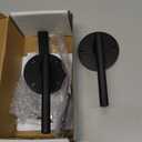 Heavy Duty Gate Latch for Wooden Fence, Double Side Gate Latch, Black Fence Gate Latch with Handles, Alloy Door Latch for Wooden Gates, Pool Gate, Backyard, Garden - Round