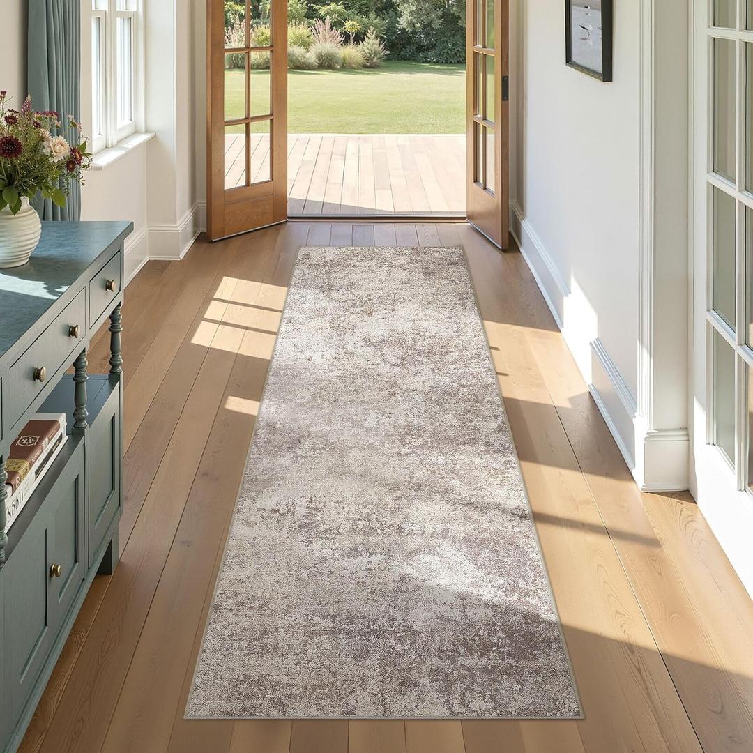 Area Rug Living Room Rugs - 2x6 Washable Large Soft Indoor Neutral Modern Abstract Low Pile Rug Carpet for Bedroom Dining Room Farmhouse Home Office - Brown Area Rug Living Room Rugs - 2x6 Washable Large Soft Indoor Neutral Modern Abstract Low Pile Rug Carpet for Bedroom Dining Room Farmhouse Home Office - Brown