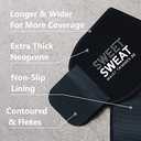 Sports Research Sweet Sweat Waist Trimmer - Premium Sweat Enhancing Fitness Belt for Women & Men - 5 Adjustable Sizes (Small, Black)