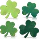 COCHIE Shamrock St Patricks Day Decorations, Wooden St. Patrick's Day Tiered Tray Decor Set of 4, Green Clover Saint Patrick Day Table Top Decoration for Home, Shelf, Door, Office Party (Retro)