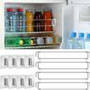 Yaocom 4 Pcs Rv Refrigerator Bars 12.44"-22.63" Adjustable Stainless Steel RV Fridge Tension Rods Refrigerator Accessories Extendable Food and Drink Stabilizers Prevent Messy Spills During Travel
