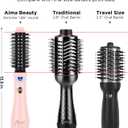 Hair Dryer Brush Blow Dryer Brush in one, Aima Beauty 1.25" Round Brush Blow Dryer Ionic Hot Air Brush Styler Volumizer with Ceramic Coating & Tufted Bristles for Smooth and Shiny Blowout, Pink