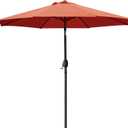 Sunnyglade 9' Patio Umbrella Outdoor Table Umbrella with 8 Sturdy Ribs (Orange)