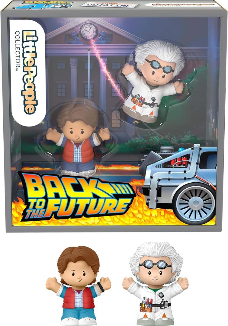 Little People Collector Back to The Future Special Edition Set for Movie Fans, 2 Figures in a Display Package