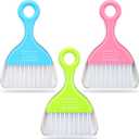 CHENGU 3 Pcs Mini Dustpan Set Brush for Table Whisk Brooms Small Dustpan Broom Set Mini Dust Pans with Brush Tiny Cleaning Table Sweep for Car Desk Keyboard Countertop Nest