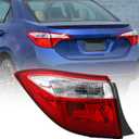 Munirater Outer Left Tail Light Assembly Replacement for Corolla 2014-2016 OE-Style Rear Brake Lamp Driver Side