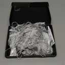 Yhsheen Silver Glittery Fringes, 5 Yards X 4 Inch Fringe Trim with B7000 Glue, Tassels Trim for Crafts Sewing Fringe Trim by The Yard for Clothing Curtain