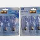 GE Reveal Light Bulb Soft White 60 W 455 Lumen E12 Candelabra Base 8 Bulbs, 2 Pcs