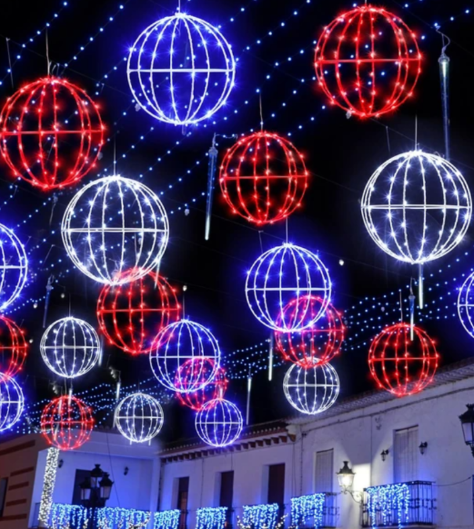 Leinuosen 4th of July Decorations Outdoor 6 Pack Red White Blue Ball String Light 7.87" LED Patriotic Hanging Garden Sphere Foldable Metal Frame Globe for Independence Day Party Leinuosen 4th of July Decorations Outdoor 6 Pack Red White Blue Ball String Light 7.87" LED Patriotic Hanging Garden Sphere Foldable Metal Frame Globe for Independence Day Party