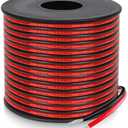 18 Gauge 2 Conductor PVC Tinned Copper Electrical Wires, 32.8FT/10M Red and Black Double Parallel Wire,0.82mm²，for DIY Projects, Home Electrical, Power Wiring,Car Speaker Wires, LED Wires.