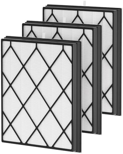 Leemone 3 Pack Filter Replacement for Shark Air Purifier 4, Compatible with Shark HE400, HE401, HE401C, HE401NP, HE402, HE402C, HE405, UA415, Compare Part No. HE4FKBAS, HE4FKPET, HE4FKPETMB, HE4FKPRO