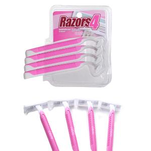 2025 Size Razor Razor: Transparent Shell, Individually Packaged, Male and Female at Home and Portable Travel (4 Pieces, Pink Green Optional) (pink)