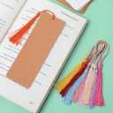 3 x Bookmarks Craft Bookmarks with Colorful DIY Wooden String Kit for Painting Scrapbooking Gift Tags Journals Stationery 12 Blank Wood Creative Bookmark Making Set for Adults Artists Party Favors