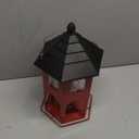 Kingsyard Metal Bird Feeder for Outdoors Hanging, 3 lbs Seed Feeder, Wild Bird Feeders for Garden Cardinal Finch Bluebird, Easy to Fill & Clean, Red