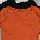 Riyiper 3 Pack Women's Long Sleeve Crop Tops, Square Neck Workout Shirts Tees Going Out Y2k Tops Basic Slim Fitted Base Layer S