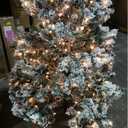 7Ft Warm Light Christmas Tree with Snow