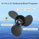 48-832832A45 Outboard Boat Propeller 14 1/4 x 21 Pitch Replacement for Mercury Engines 135-300HP, 15 Spline Tooth, RH 14.25 X 21P