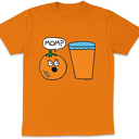 Mom OJ Funny Orange Juice Funny Cute Cotton T-Shirt White Size XL