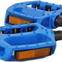 BlueSunshine Bike Pedals Set 9/16" for Mountain Bike, Aluminium Alloy Bearing Platform Pedals for BMX MTB Road Bicycle. Lightweight but Strong and Durable Alloy Flat Platform Pedals