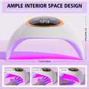 LadyMisty 72W UV LED Nail Lamp, 2026 New Upgrade UV Light for Gel Nails with 18 Beads, 3 Timer Nail Dryer, LCD Display, Auto Sensor, Professional Nail Lamps for Gel Polish Best Gifts, White Lamp