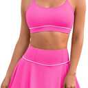 Pink Queen High 2 Piece Bikini Swimsuit Set Bathing Suit (Medium)