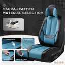 Coverado Car Seat Covers, Seat Covers for Cars, Waterproof Leather Auto Seat Protectors, Leather Car Seat Cushion, Car Interiors Accessories Universal Fit for Most Cars
